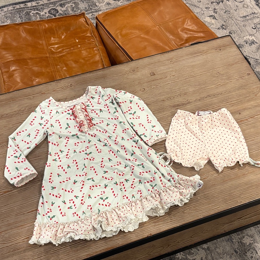 SweetHoney candy cane nightgown & bloomers set
